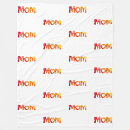 Manta Polar Palabra de mamá de color lindo | El día de la madr