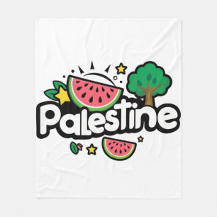 Manta Polar Palabra palestina escueta rodeada por un árbol de 