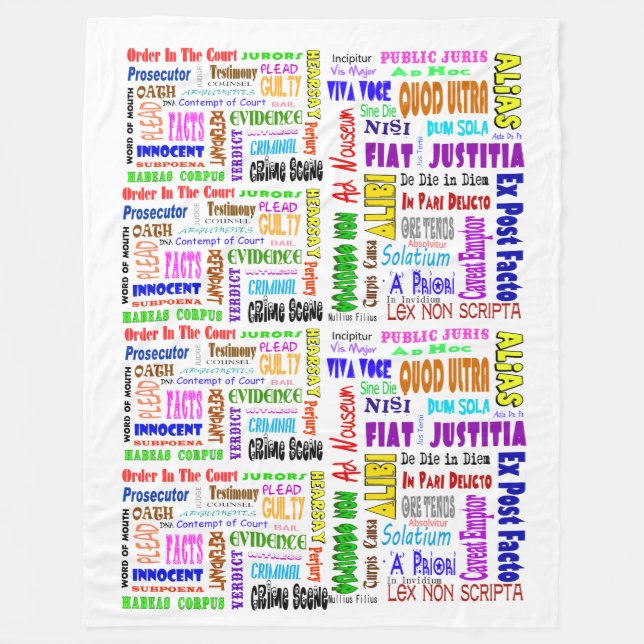 Manta Polar Palabras legales: inglés y latín (Anverso)