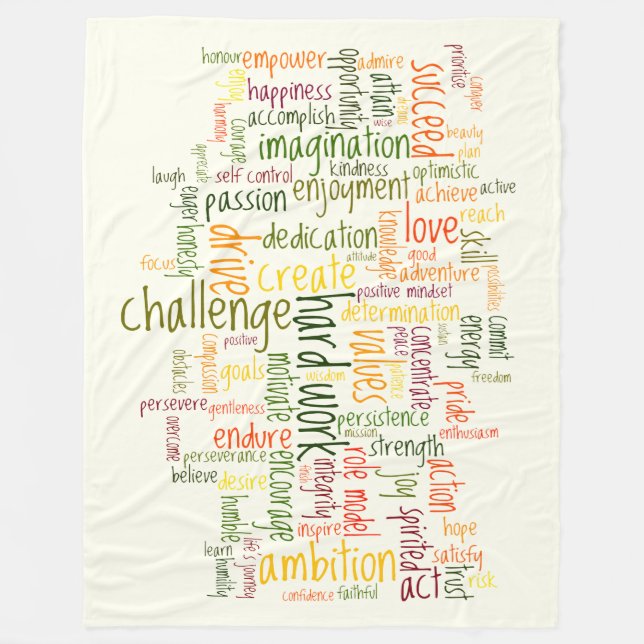 Manta Polar Palabras motivacionales #2 estímulo positivo (Anverso)