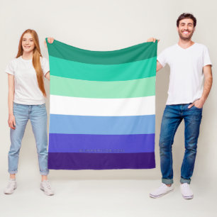 Manta Polar Paleta de la bandera de hombres gays inclusiva tra