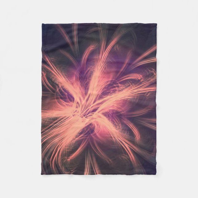 Manta Polar Paleta púrpura Fleece Blanket Light Fractal (Anverso)