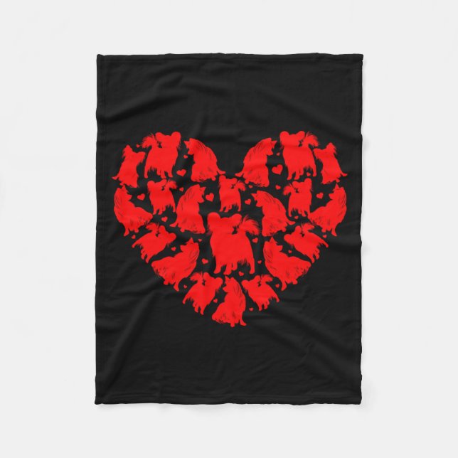 Manta Polar Pallon Dog Lover Funny Love Heart Pallon Valentine (Anverso)