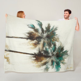 Manta Polar Palm Tree Tropical Fleece Blanket