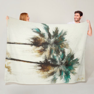 Manta Polar Palm Tree Tropical Fleece Blanket