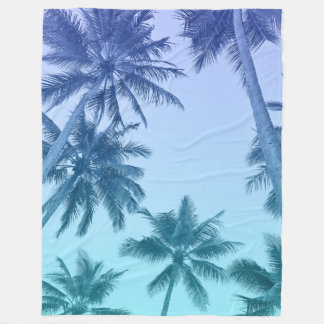 Manta Polar Palm Trees tropicales Verde azulado Gradiente de m