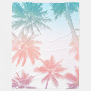 Manta Polar Palm Trees Vintage De La Playa