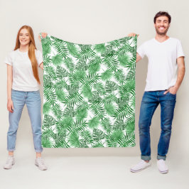 Manta Polar Palm verde tropical deja arte acuático de verano