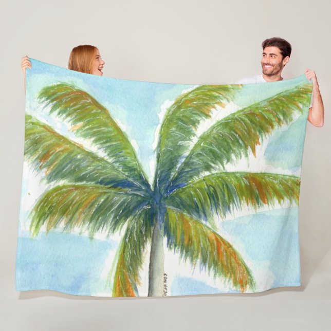 Manta Polar palmera tropical Beach en un día soleado (In situ)