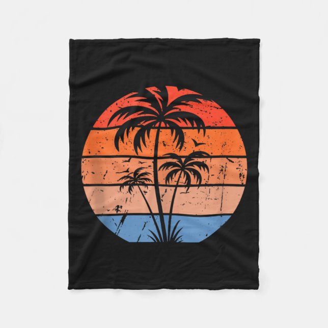 Manta Polar Palmera Vintage (Anverso)