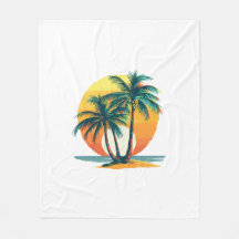Palmeras Tropicales con Puesta de Sol Vibrante