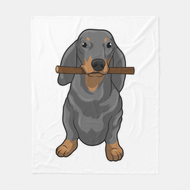 Manta Polar Palo de Dachshund (Anverso)