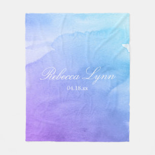 Manta Polar Palo púrpura y verde azulado Mitzvah de la