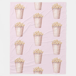 Manta Polar Palomitas de maíz Blush Movie Time