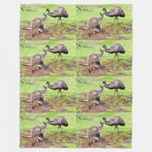 Manta Polar "Pals improbables: El canguro y la amistad Emu"