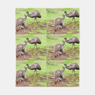 Manta Polar "Pals improbables: El canguro y la amistad Emu"