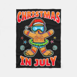 Manta Polar Pan de jengibre de Navidad en julio