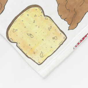 Manta Polar Pan de sándwich de mantequilla de maní Jelly comid