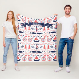 Manta Polar Pancarta personalizada de pista de ballena de la M