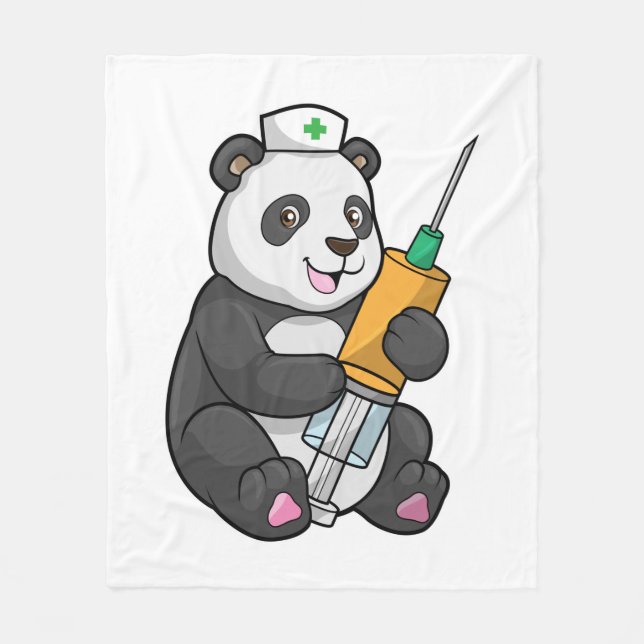 Manta Polar Panda as Nurse with Syringe (Anverso)