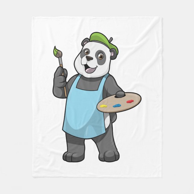 Manta Polar Panda as Painter with Brush & Colour (Anverso)
