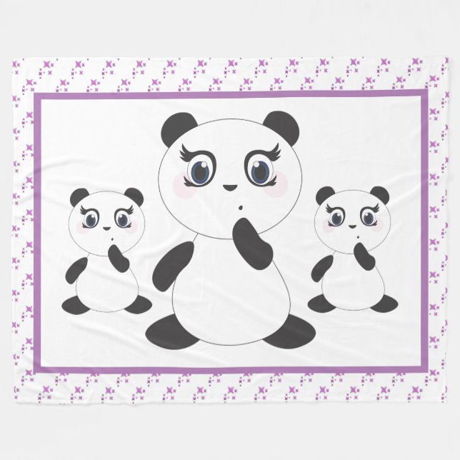 Manta Polar Panda Bears (Frente (Horizontal))