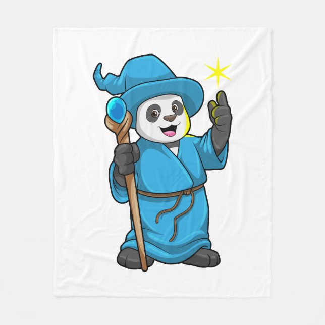 Manta Polar Panda como asistente con varita mágica (Anverso)