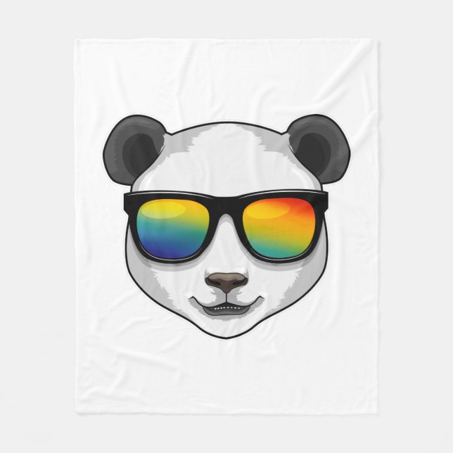 Manta Polar Panda con gafas de sol (Anverso)