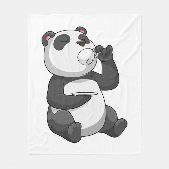 Manta Polar Panda con Tea Cup (Anverso)