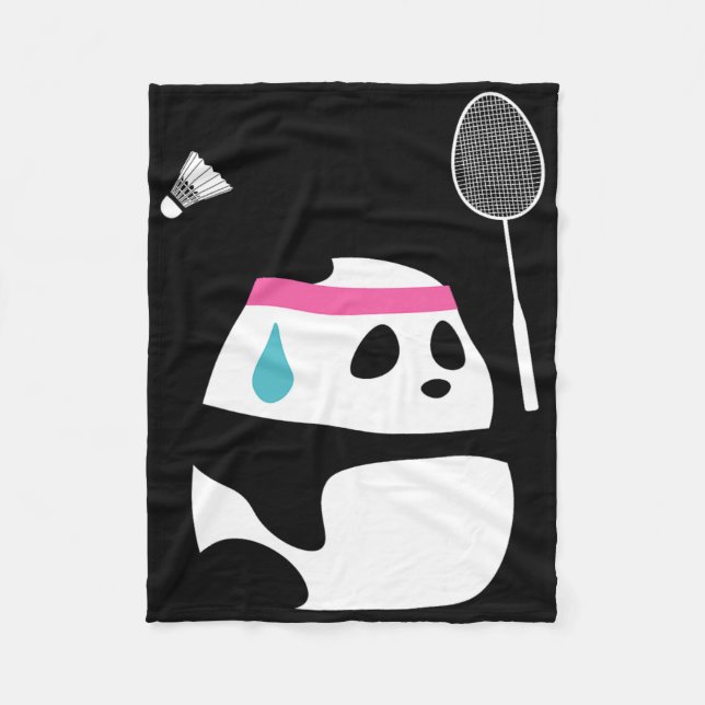 Manta Polar Panda de Badminton agotado - Funny Cuttle Shuttle  (Anverso)