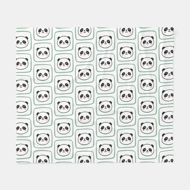 Manta Polar Panda head minimalist graphic icon (Frente (Horizontal))
