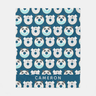 Manta Polar Panda Koala Kawaii Donuts Blue Personalized Name