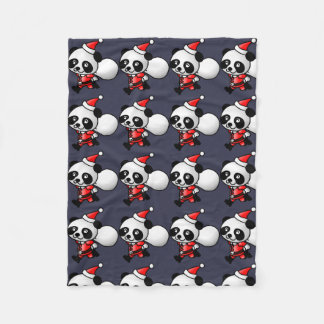 Manta Polar Panda linda de Santa del navidad