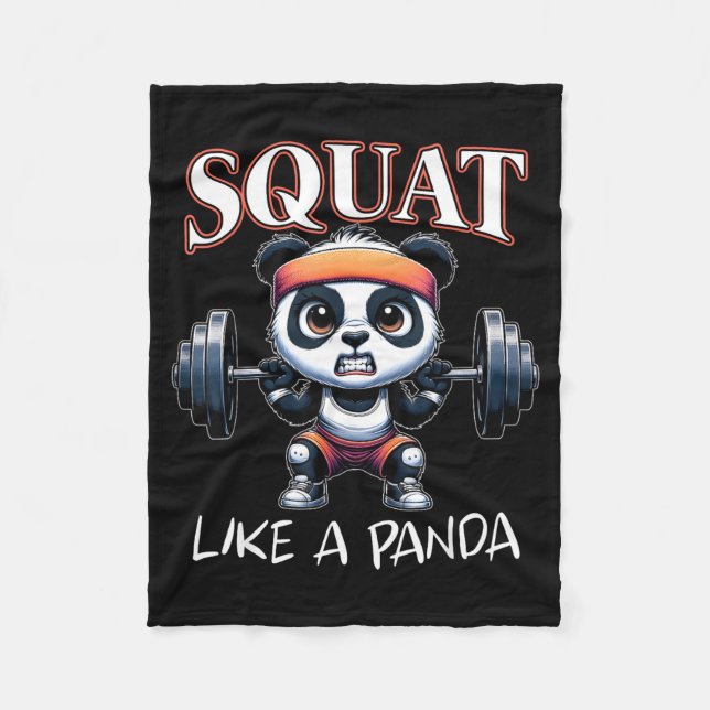 Manta Polar Panda Weightlifting Fitness Funny Gym Quote Squat  (Anverso)