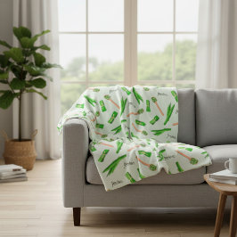 Manta Polar Pandan Leaf Pattern Fleece Blanket