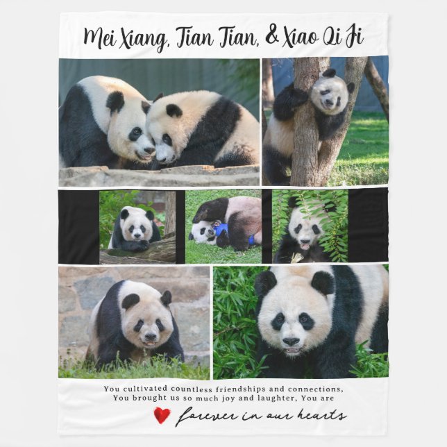 Manta Polar Pandas gigantes de DC "In Our Heart" (Anverso)