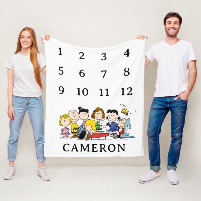 Manta Polar Pandilla de cacahuetes | Bebé hito mensual (In situ)