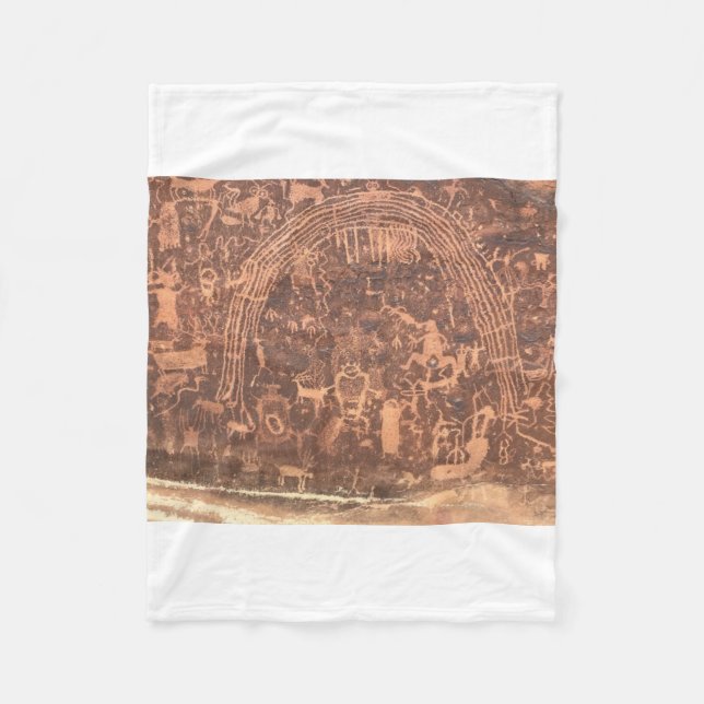 Manta Polar Panel de Rochester para petroglifos nativos estado (Anverso)