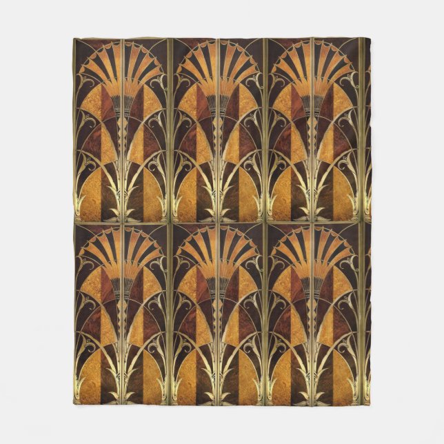 MANTA POLAR PANELES ART DECO (Anverso)