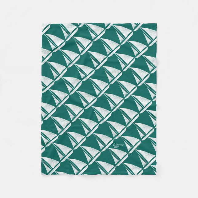 Manta Polar Paño grueso y suave del velero del bebé del agua (Anverso)