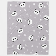 Paño grueso y suave lindo gris de la panda el | LG