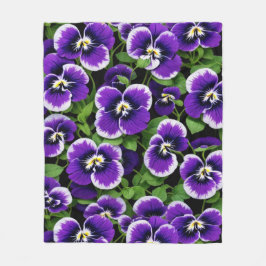 Manta Polar Pansias púrpuras brillantes