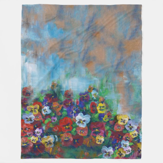 Manta Polar Pansies (Anverso)