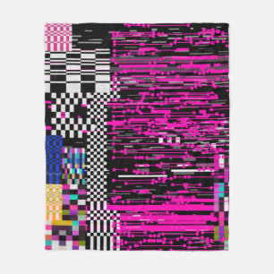 Manta Polar Pantalla retro VHS brillante con parpadeo y rota