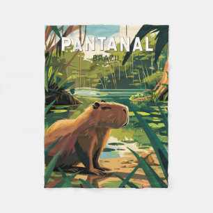 Manta Polar Pantanal Brasil Capybara Viaje de arte