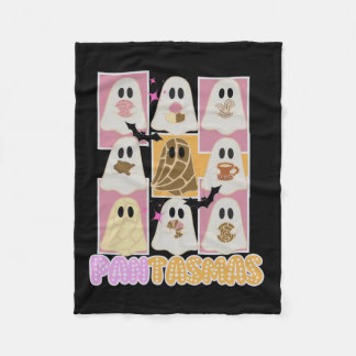 Manta Polar Pantasmas Pan Dulce Fantasma Halloween Español Mex