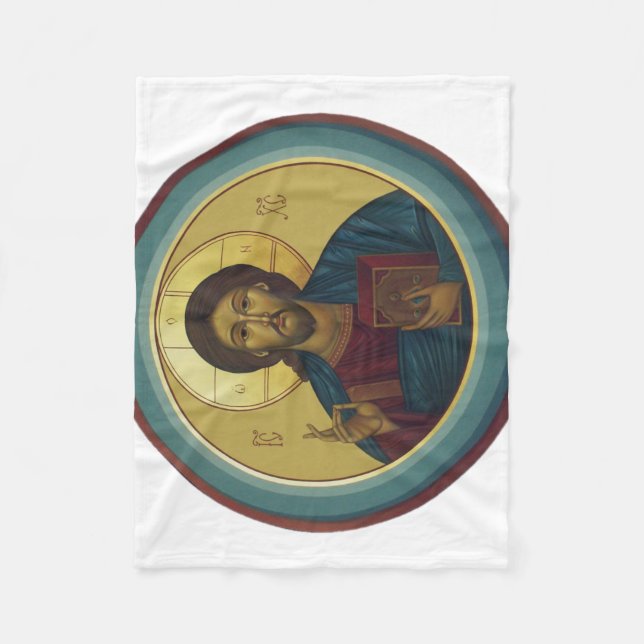 Manta Polar Pantocrador de Jesucristo (Anverso)
