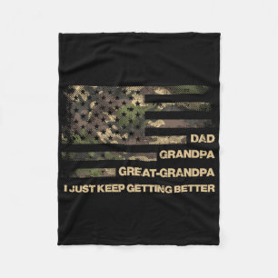 Manta Polar Papá Abuelo Gran Abuelo Bandera Camo Padres Abuelo
