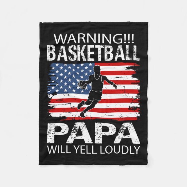 Manta Polar Papa de baloncesto grita divertido Papa de balonce (Anverso)