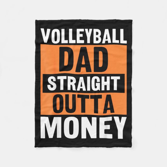 Manta Polar Papá de voleibol directamente de dinero divertido  (Anverso)
